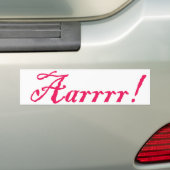 Aarrr, Bumpersticker (Op auto)