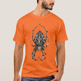 Aart Barn Spider Gekleurd Sinaasappel T-shirt