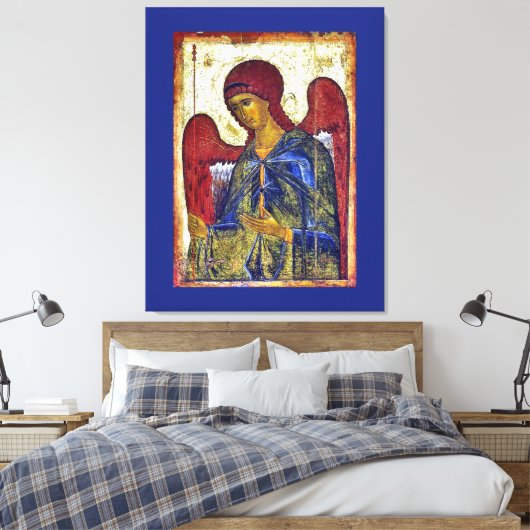 Aartsengel Gabriel Byzantijnse Christelijke Kunst Canvas Afdruk (Insitu (Slaapkamer))