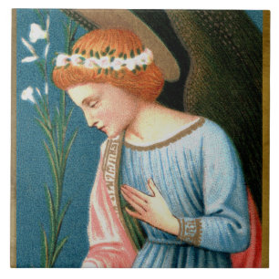 Aartsengel Gabriël, Lippi's Ontvangenis (Detail) Tegeltje