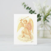 Aartsengel met zwaard briefkaart (Staand voorkant)