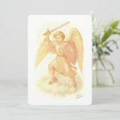 Aartsengel met zwaard kaart (Staand voorkant)
