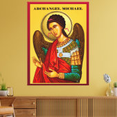 Aartsengel Michaël Canvas Afdruk (Insitu (Woonkamer))