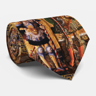 Aartsengel Michaël en Sint-Joris met de draak Stropdas