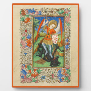 Aartsengel Michael Middeleeuwse kunst Fotoplaat