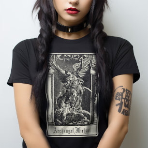 aartsengel michael tarot Kaart gotische kunst T-shirt