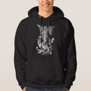 Aartsengel Michaël vecht tegen de drakenkatholiek Hoodie