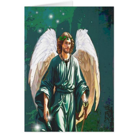 Aartsengel Raphael Angel Healing Art Wenskaart (Voorkant)