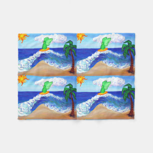 ​Aartsengel Raphael Surf Art Custom Fleece Deken