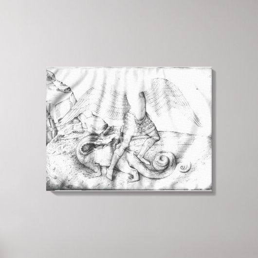 Aartsengel St. Michael, ca.1450 Canvas Afdruk (Voorkant)