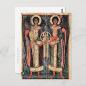 Aartsengelen Michael en Gabriel Orthodox Christeli Briefkaart (Voorkant / Achterkant)