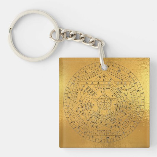 Aartsengelen Seal, God Seal, Sigillum Dei Aemeth Sleutelhanger (voorkant)