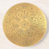 Aartsengelen Seal, God Seal, Sigillum Dei Aemeth Zandsteen Onderzetter (Voorkant)