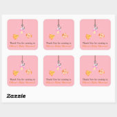 Aas Gevist Baby shower Roze Dank u Stickers (Vel)