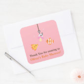 Aas Gevist Baby shower Roze Dank u Stickers (Envelop)