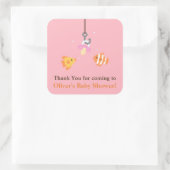 Aas Gevist Baby shower Roze Dank u Stickers (Tas)