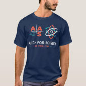 AAS + March for Science; Marineblauw T-shirt (Voorkant)