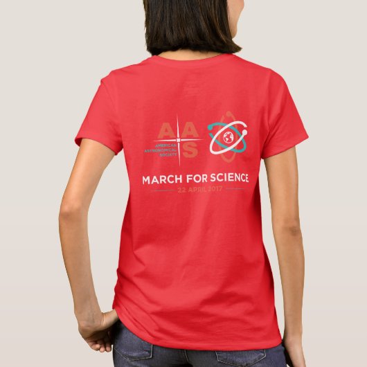 AAS + March for Science; Reverse, Navy T-shirt (Achterkant)