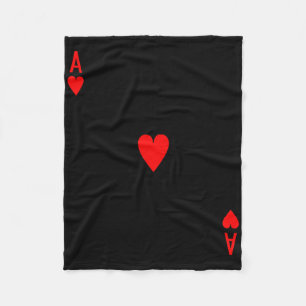 Aas van harten deck van kaarten Halloween kostuum Fleece Deken