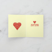 Aas van Harten Feestdagen Kaart (Binnen)