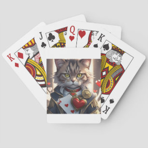 Aas van harten kat pokerkaarten