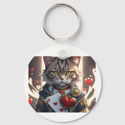Aas van harten kat sleutelhanger (Voorkant)