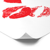 Aas van Harten Kus Speelkaart Muur Poster (Hoek)