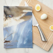 Aaskan Malamute liet het sneeuwen Kerstmis Theedoek (Quarter Fold)