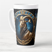 Aastrologie van capricorn latte mok (Linkerhoek)
