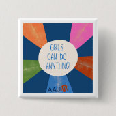 AAUW-Button Vierkante Button 5,1 Cm (Voorkant)