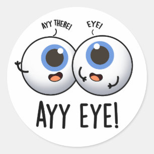 Aay Eye Funny AI Pun Ronde Sticker