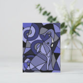 AB- Abstracte art Elephant Briefkaart (Staand voorkant)