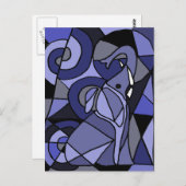 AB- Abstracte art Elephant Briefkaart (Voorkant / Achterkant)