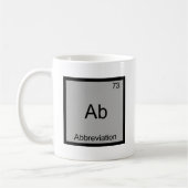 Ab - Afkorting Grappig Chemie Elementsymbool Koffiemok (Links)