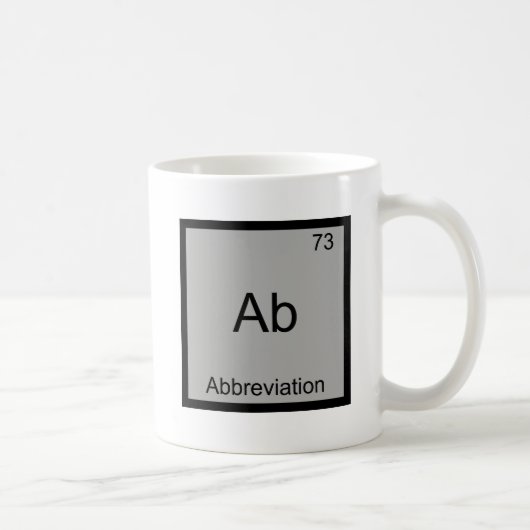 Ab - Afkorting Grappig Chemie Elementsymbool Koffiemok (Rechts)