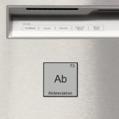 Ab - Afkorting Grappig Chemie Elementsymbool Magneet (Insitu (Vaatwasser))