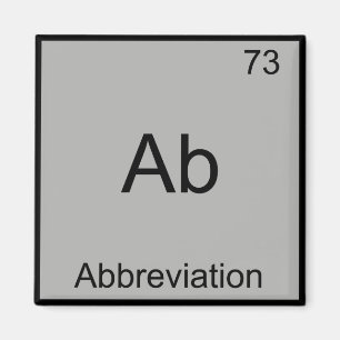 Ab - Afkorting Grappig Chemie Elementsymbool Magneet