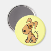 AB - Aimant de conception de chiot à mignonette (Recto/Verso)