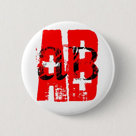 AB+ bloedtype Ronde Button (Voorkant)