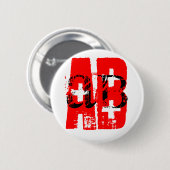 AB+ bloedtype Ronde Button (Voorkant /achterkant)