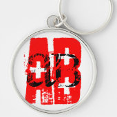 AB + Bloedtype - Sleutelhanger (Voorkant)
