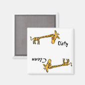 AB- Grappige Giraffe Vaatwasser Magnet Magneet (Voorkant / Achterkant)