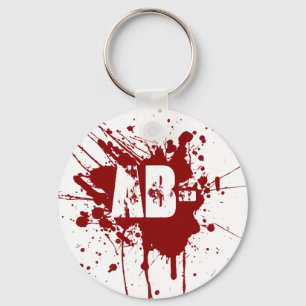 AB Negatief bloedtype donatie Vampire Zombie Sleutelhanger