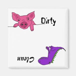 AB- Pig en Dragon Dishwasher Magnet Magneet