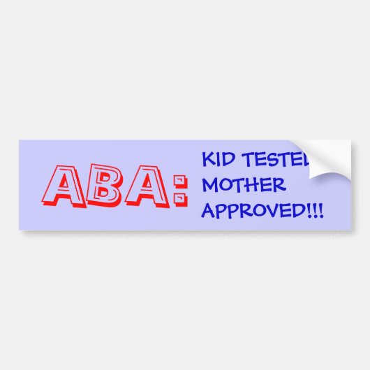 ABA BUMPERSTICKER (Voorkant)