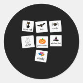 Aba Halloween Special Education Teacher Behavior Y Ronde Sticker (Voorkant)