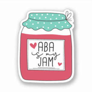 ABA is mijn Jam, Toegepaste Gedragsanalyse ABA-cad Sticker