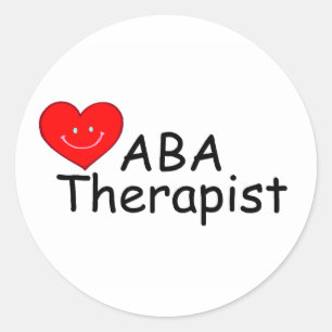ABA Therapist (hart) Ronde Sticker