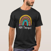 Aba Therapist Leopard Rainbow Applied Behavig Ana T-shirt (Voorkant)