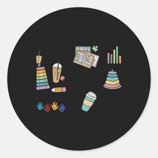 ABA Toegepaste Gedragsanalyse Snelheidsdocent RBT Ronde Sticker (Voorkant)